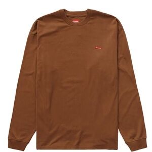 Brand New Authentic Supreme Brown Small Box L/S Tee (SS22) - Size XL
